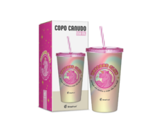 COPO COM CANUDO 500ML - UNICORNIO CLUB - comprar online