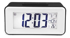 Relógio De Mesa Digital C/ Despertador Sensor Noturno Alarme