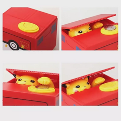Cofre Cofrinho Animado Automático Pokémon Pikachu Pega Moeda na internet