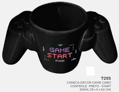 CANECA DECOR GAME CABO CONTROLE 300ML PRETO - GAME START