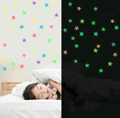 100 Pçs Adesivo de Estrela Colorido que Brilha no Escuro - comprar online