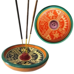 Incensário peruano em cerâmica 3 furos 11cm - cores sortidas