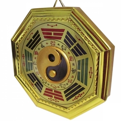 Baguá feng shui dourado 13cm - yin yang - comprar online