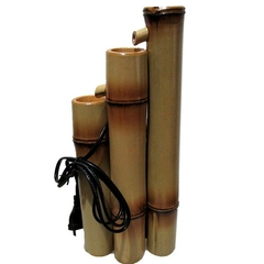 Fonte de agua 100% em bambu 3 quedas 30 cm bivolt - comprar online