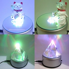 Base giratória com luz para decoração e exposição de objetos - USB - Destak Presentes & Encantos 
