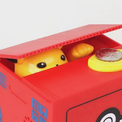 Cofre Cofrinho Animado Automático Pokémon Pikachu Pega Moeda - comprar online