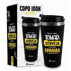 COPO TÉRMICO EMBORRACHADO 450ML - CERVEJA E DECISÕES ERRADAS