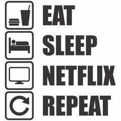 33 Eat sleep netflix en internet