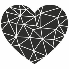 Corazón geométrico en internet