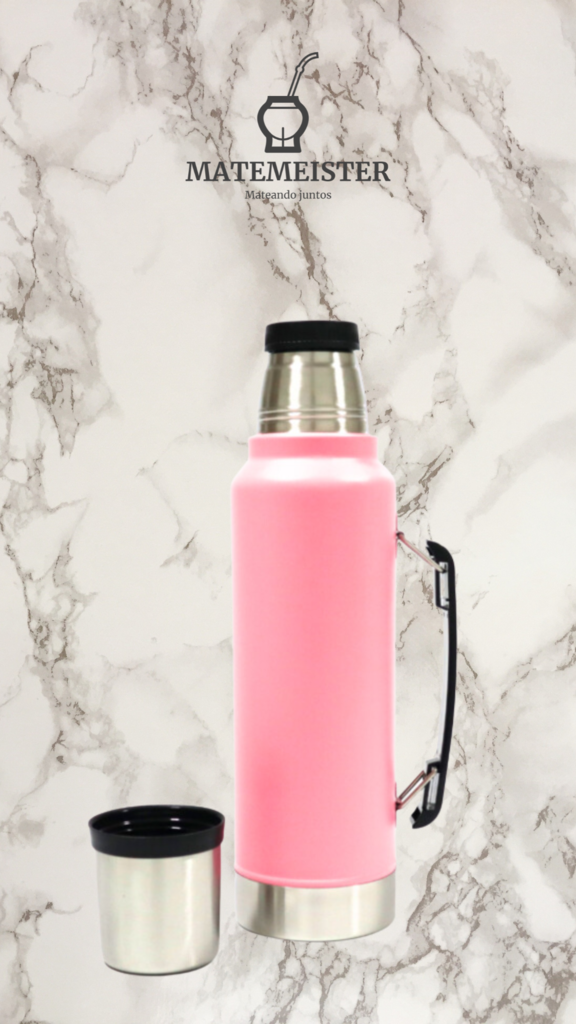 Termo Calidad Premium simil Stanley 1.20 litros rosa chicle - VARIEDAD  ONLINE