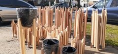 Soporte pie Nordico Porta maceta madera alto - comprar online