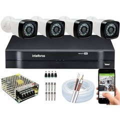 KIT CFTV INTELBRAS COM 4 CÂMERAS