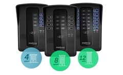 KIT CENTRAL COLETIVA COLLECTIVE 4 APARTAMENTOS COM CONTROLE DE ACESSO  (1 CENTRAL +1 FECHADURA+4 TELEFONE+8 CHAVEIRO) JA PROGRAMADO na internet