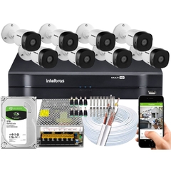 Kit Câmeras de segurança Intelbras  MultiHD  8 câmeras  HD 1010