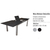 Mesa Extensible de Aluminio con Tapa Color Negro/blanca 2,20/ 2,80 x 1,00 Mts. - comprar online