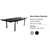 Mesa Extensible de Aluminio con Tapa Color Negro/blanca 2,00/ 3,00 x 1,20 Mts. - comprar online