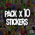 Pack x 10 Stickers Mix