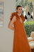 Vestido Jabô - Decote V Terracota - comprar online