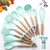 Set utensilios Silicona x13 piezas celeste - comprar online