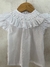 Blusa punto smock bordado blanco