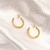 Brinco de argola tubular Banhada em Ouro 18k - comprar online