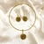 Colar de Capim dourado com pingente redondo Banhado em Ouro 18k - comprar online