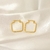 Brinco de argola quadrado Banhada em Ouro 18k - comprar online