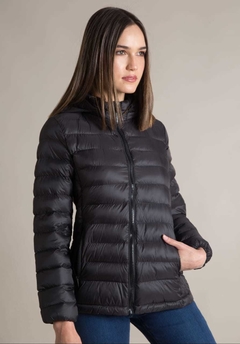 CAMPERA NYLON BLOOM BLACK