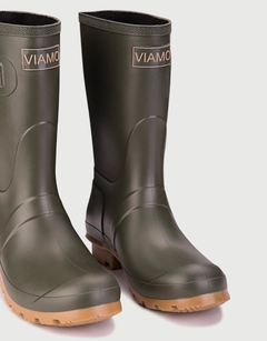 botas de lluvia verde militar