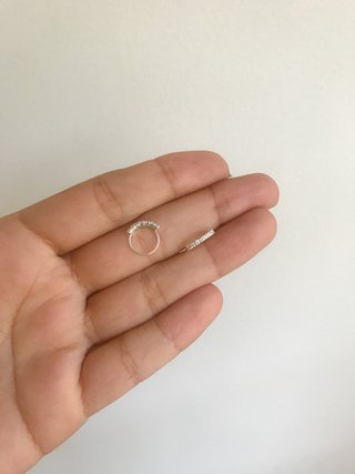 PIERCING ARGOLA DE PRATA COM ZIRCÔNIA