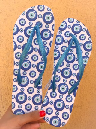 CHINELO OLHO GREGO AZUL