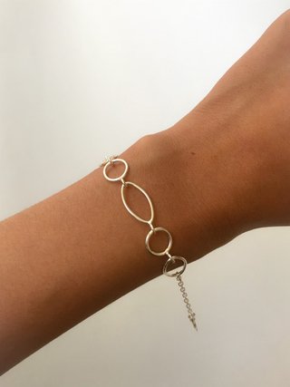 PULSEIRA DE PRATA OVAL