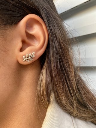 BRINCO EAR CUFF FOLHA DE PRATA