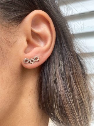 BRINCO EAR CUFF ESTRELA DE PRATA