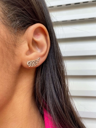 BRINCO EAR CUFF ASA VAZADA DE PRATA