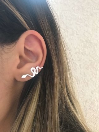 BRINCO EAR CUFF COBRA DE PRATA