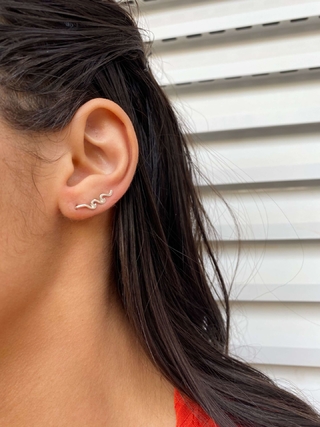 EAR CUFF ONDAS DE PRATA