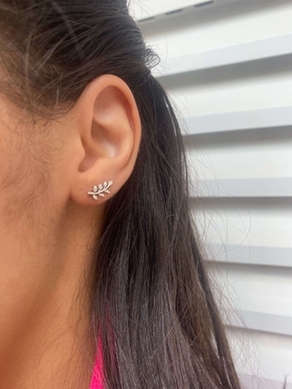 EAR CUFF FOLHINHA DE PRATA 925