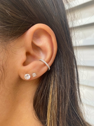 PIERCING ZIRCÔNIAS DE PRATA 925