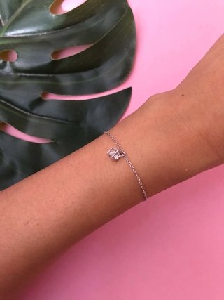 PULSEIRA CANUDO COM PINGENTE DE PRATA