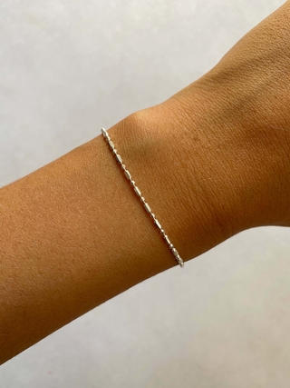 PULSEIRA DIAMANTADA DE PRATA