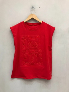 Musculosa Relieve Gatito - comprar online