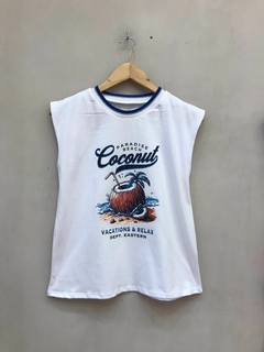 Musculosa Con Cuello Estampada