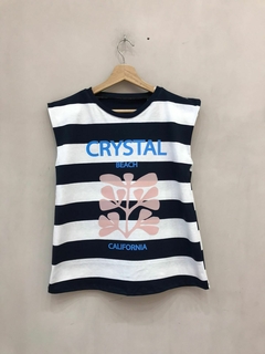 Musculosa Rayada Estampada - tienda online