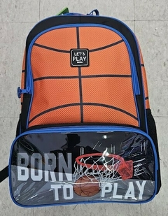 Mochila Born to play basket 16" espalda