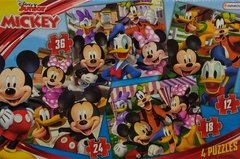 Puzzle Mickey x 4 (12, 18, 24 y 36 piezas)