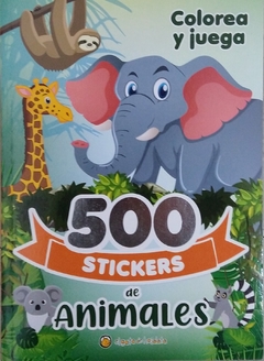 Libro colorea y juega con stickers animales