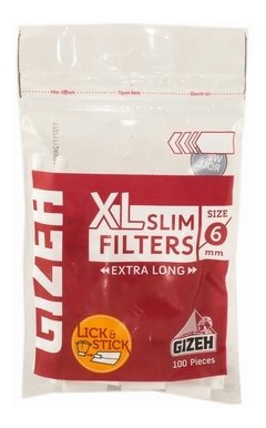 GIZEH FILTROS SLIM XL 6mm (bolsa x 100) - Tabaqueria Bocanada