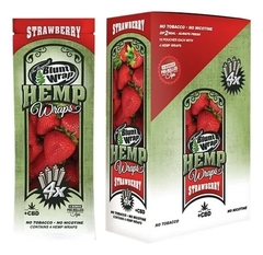 BLUNT WRAP HEMP STRAWBERRY x4 papeles + tips (15) - comprar online