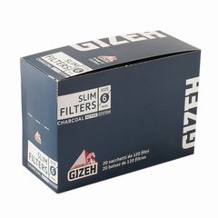 GIZEH FILTROS SLIM CARBONO 6mm (bolsa x 120) - Tabaqueria Bocanada